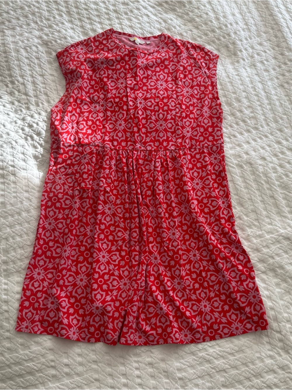 Boden Bright Pink Floral-Print Mini Dress
